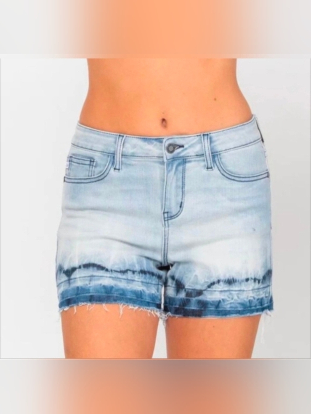 1X Judy Blue tie dye denim jean  shorts-EUC